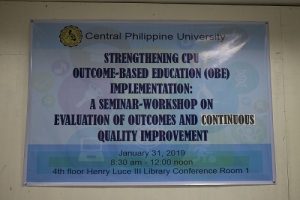 Outcome-Based Education (OBE) Implementation: A Seminar-Workshop on Evaluation of Outcomes and Continuous Quality Improvement